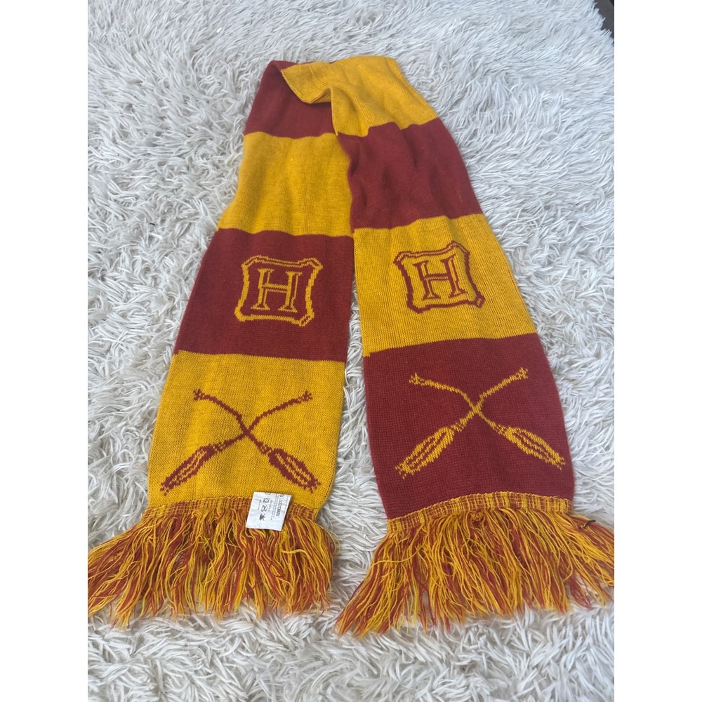 Harry Potter Gryffindor Scarf‎ Burgundy Gold Knit Wizarding World Quidditch